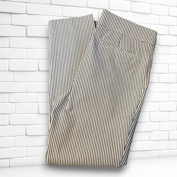 Ann Klein Sleek Classy Skinny Pin Stripe Pull On Jegging Career Dress Pants - Picture 5 of 13